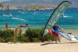 Karpathos - Meltemi Windsurfing Devils Bay, Blick auf das Surfgeschehen