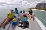 Mauritius - ION CLUB Prestige Schulungsboot, Fahrt zum Kitespot