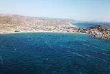 Naxos - Mikri Vigla Kitespot und Blick zum Badestrand