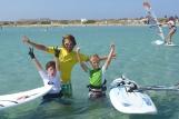 Karpathos, Meltemi Windsurfing Lagune, Schulung Kinder