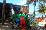 Cabarete, Cabarete Windsportsclub, Team unter Palmen
