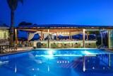Naxos - Alkyoni Beach Hotel, Poolbar by night