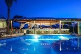 Naxos - Alkyoni Beach, Poolbar by night