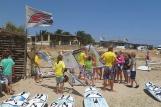 Karpathos, Meltemi Windsurfing Lagune, Material Schulung