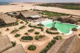 Dakhla - Westpoint Hotel, Luftaufnahme Poolbereich und Hauptrestaurant