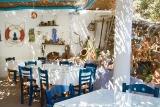 Karpathos, Poseidon Blue, Restaurant mit viel Flair