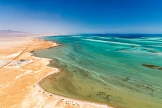 El Gouna - ELEMENT Watersports, Luftansicht von Revier und Center