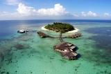Borneo - Lankayan Island Resort, Luftansicht