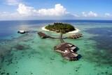 Borneo - Lankayan Island Resort, Luftansicht